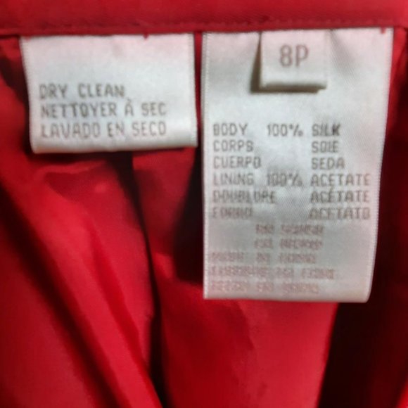 HP⭐ Jones New York Petite 2-Piece Silk Cinnamon / Rust Dress Suit Size 8P - Picture 10 of 11